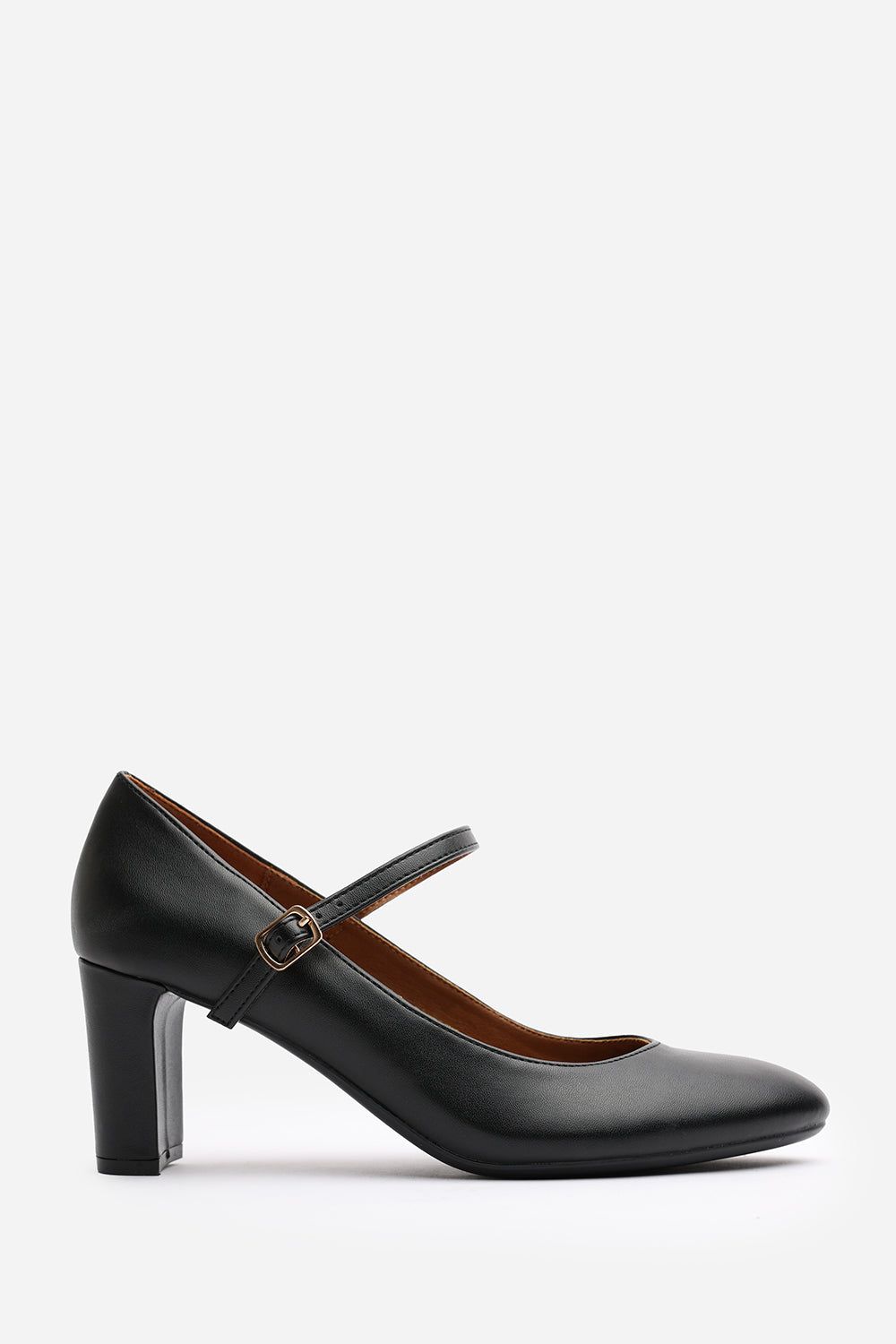 Where's That From Oceana' Faux Leather Mary Jane Court Shoe With Buckle Strap
