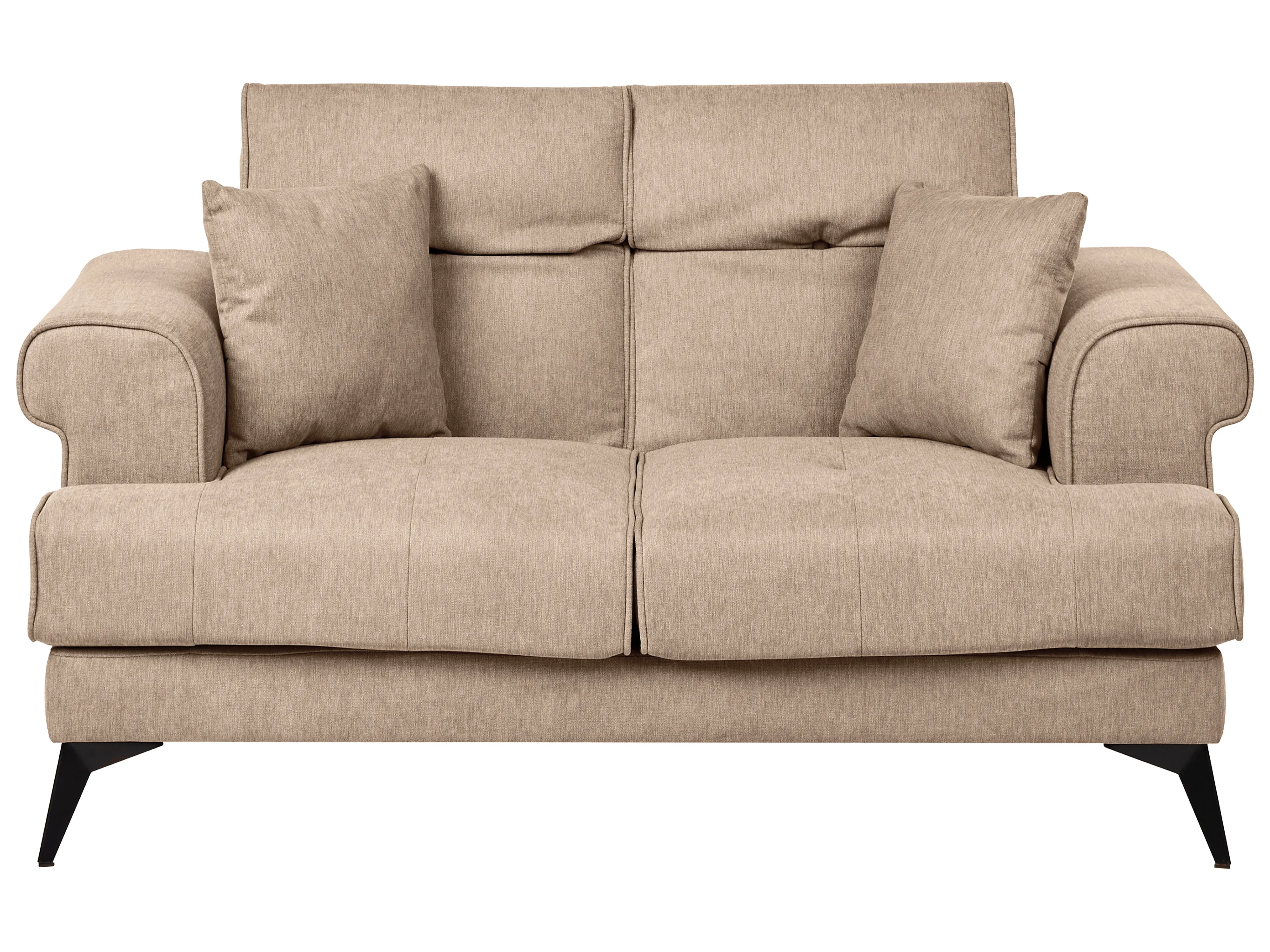 Sofa 2 Seater SKIVE Fabric Light Brown