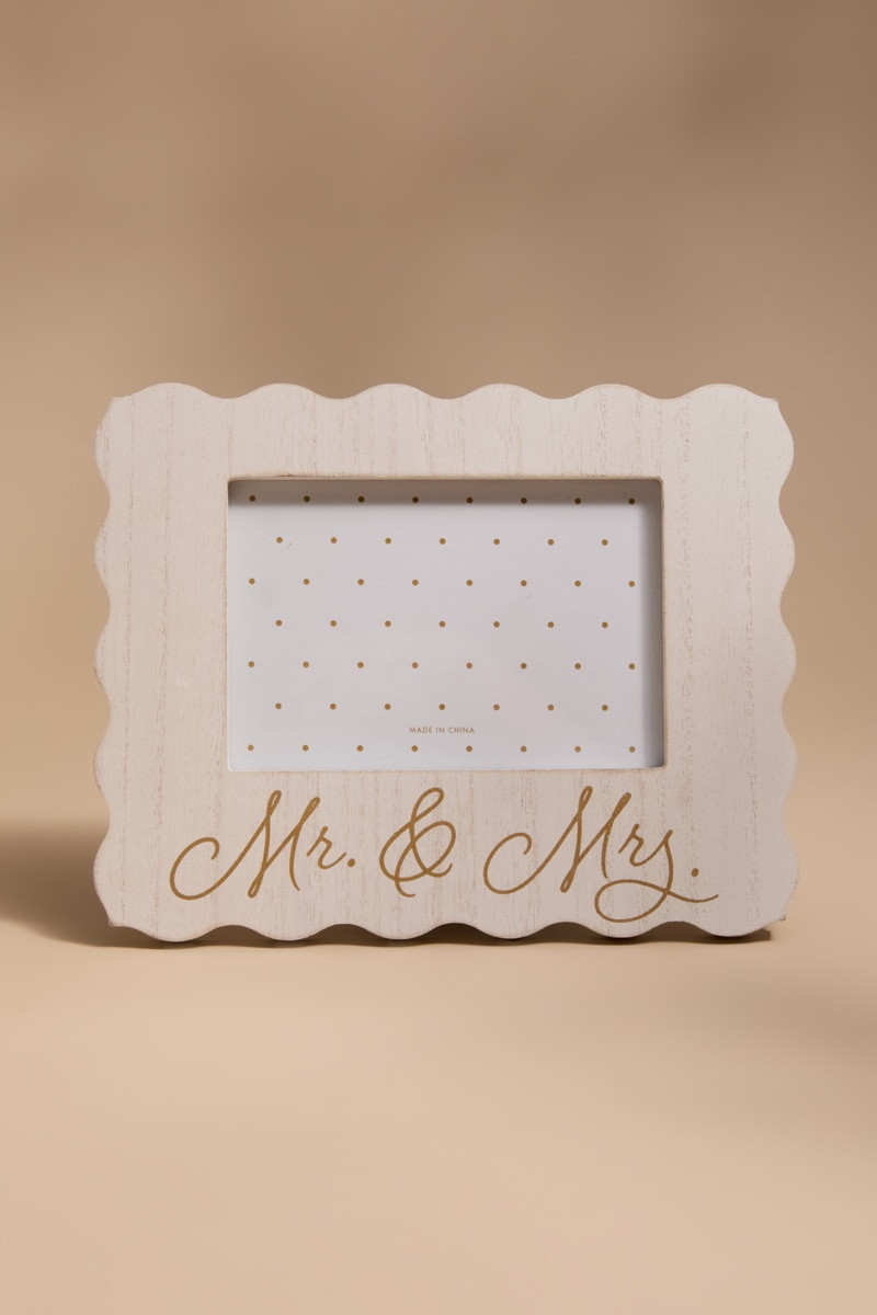 Mr and Mrs Wooden Picture Frame