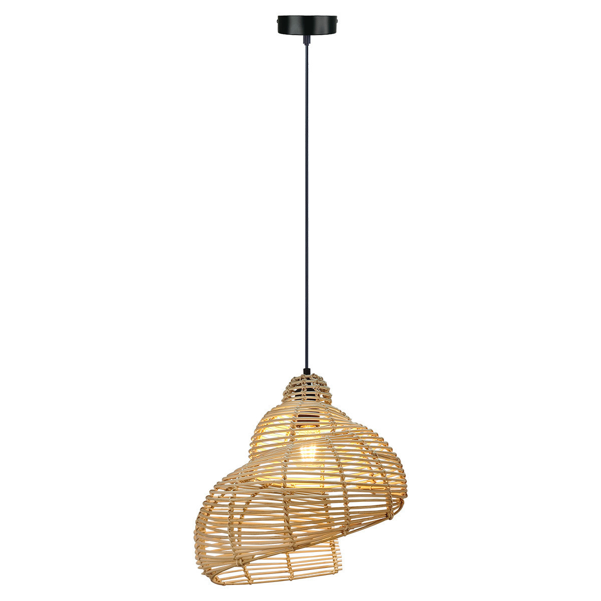 Lampa wisząca jasno-brązowa SHELLA 1xE27x15W Light Prestige