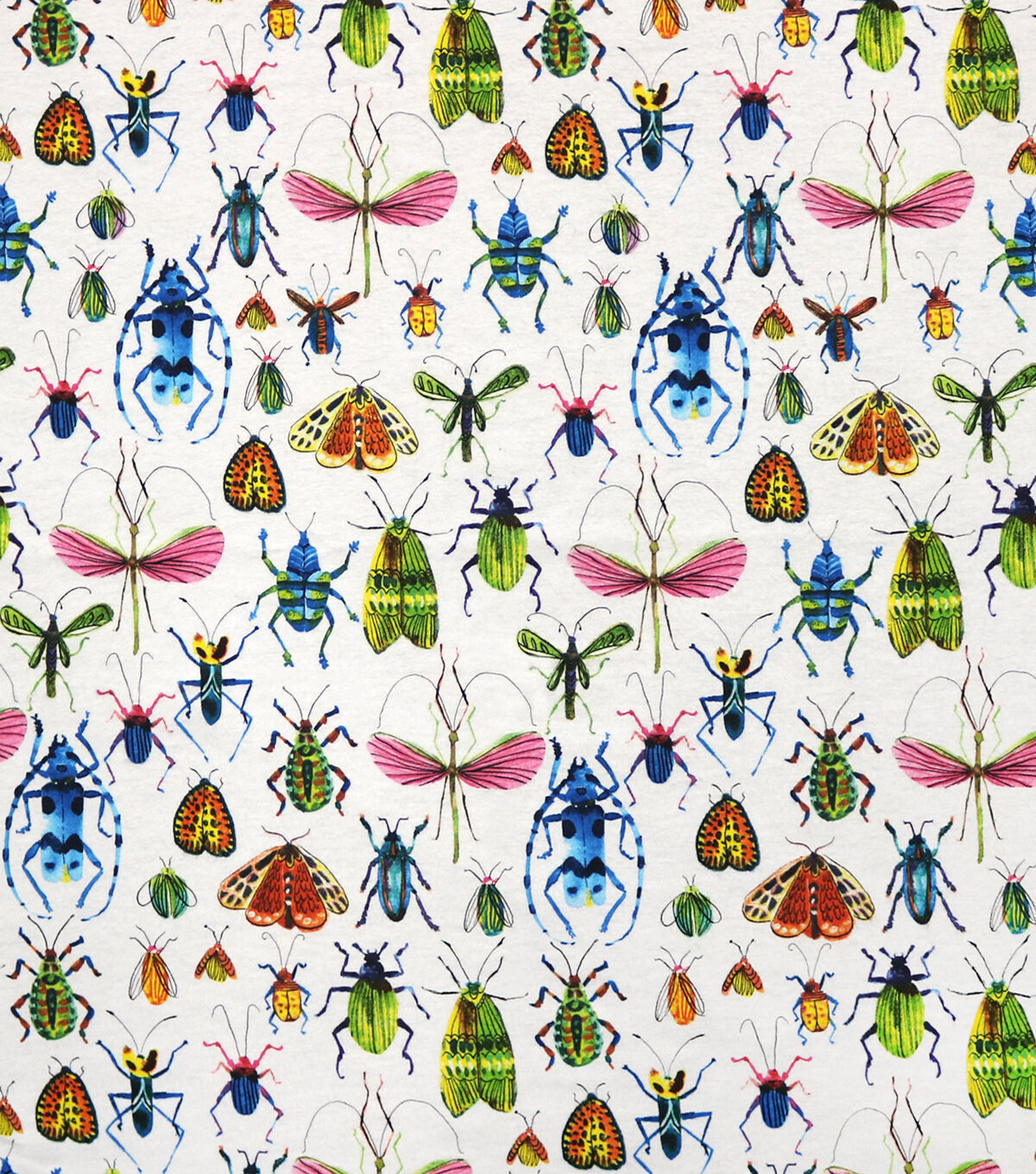 Watercolor Insects Super Snuggle Flannel Fabric