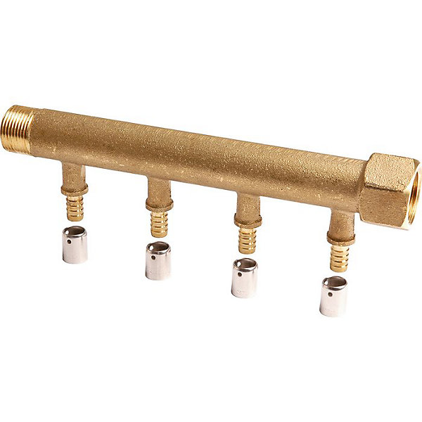 Collecteur 4 sorties - MF 3/4' - Avec départ à sertir Diamètre 16 mm - Riquier