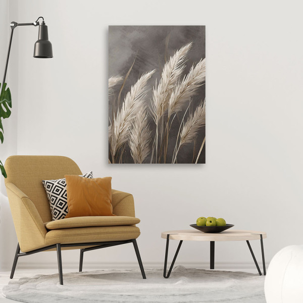 Feeby Obraz na płótnie, trawa, natura, botanika, beżowy 40x60