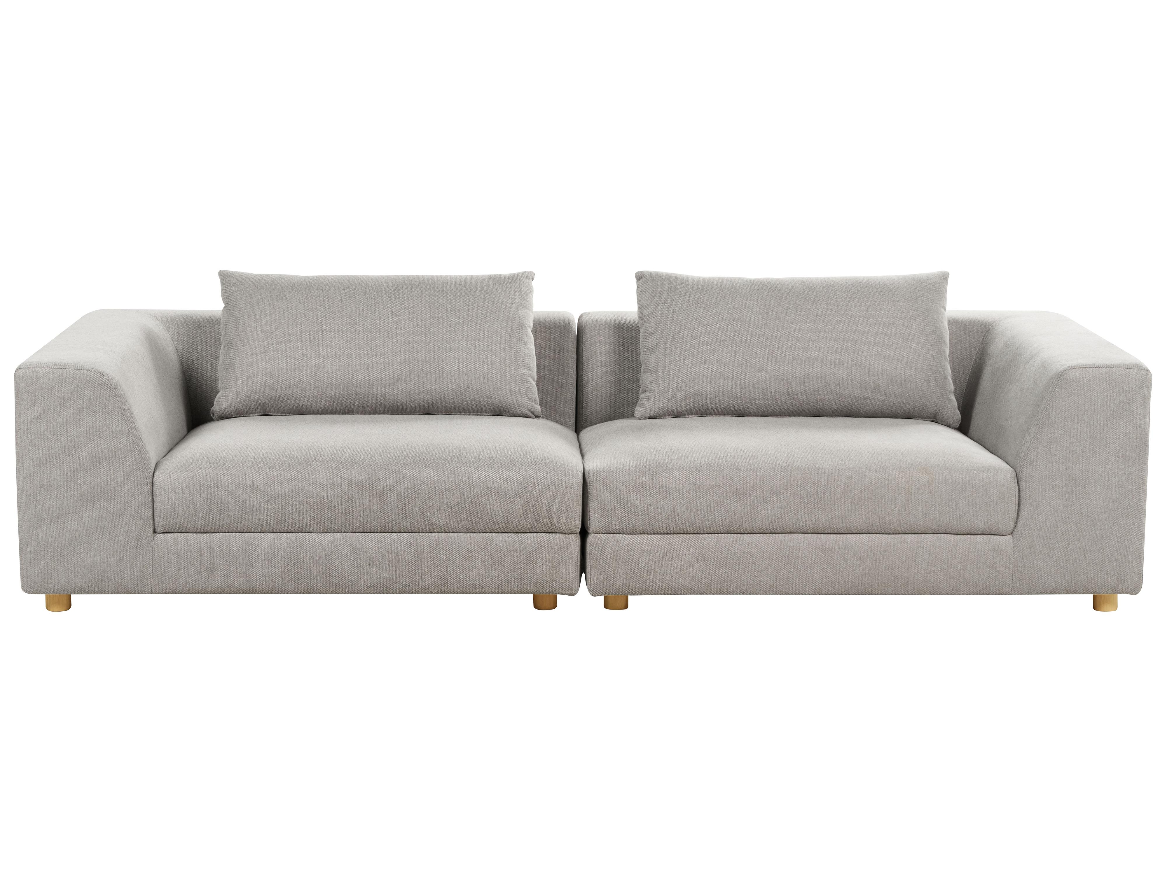 Sofa 3 Seater LERMON Fabric Light Grey