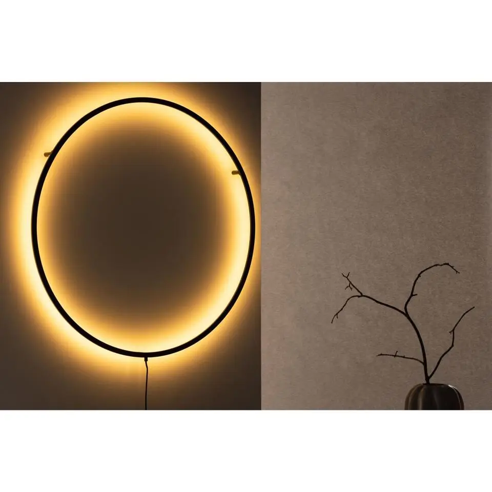 Svea - Mira ronde wandlamp - ? 100 cm - zwart