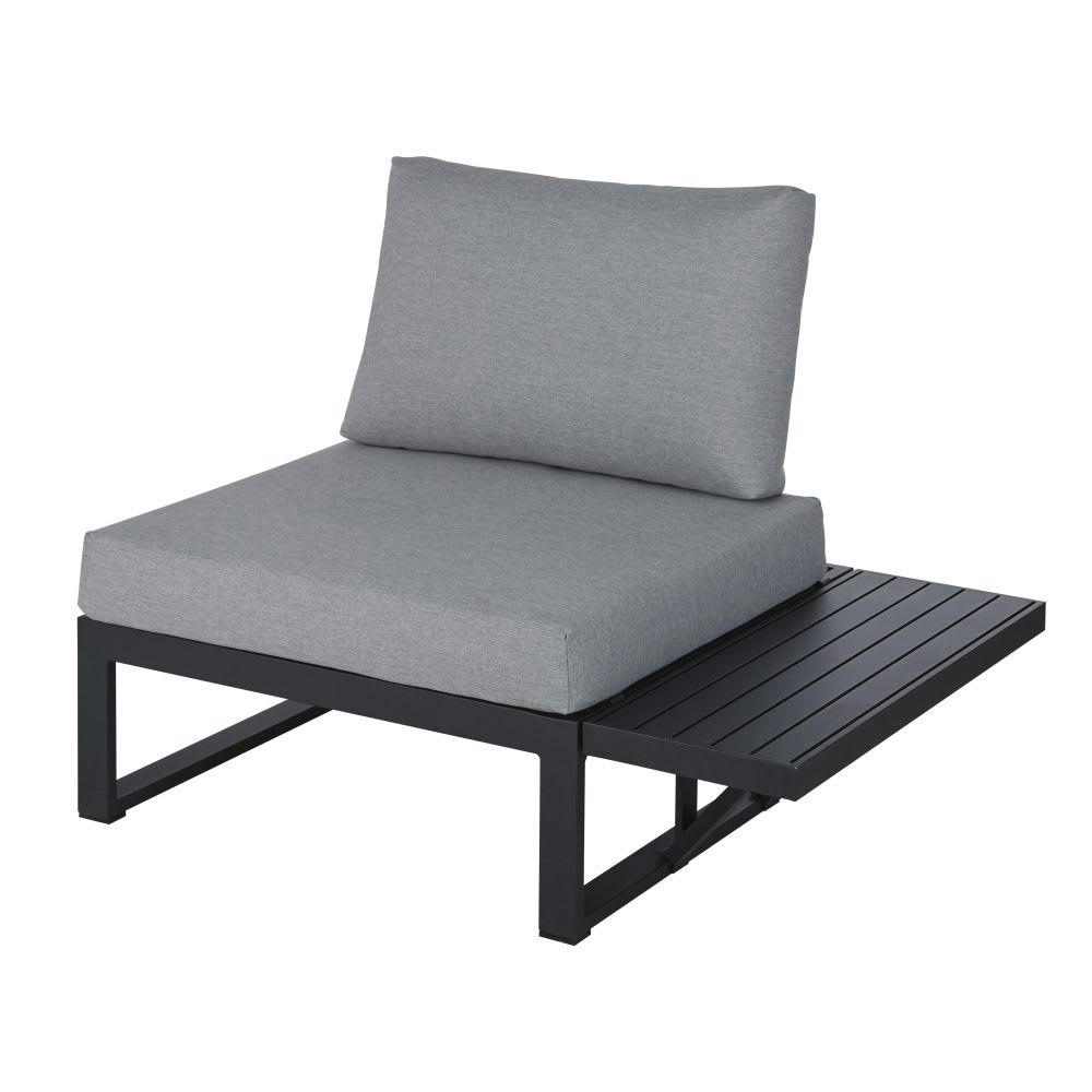 Lenyx Business - Bout de canapé de jardin professionnel en aluminium gris anthracite