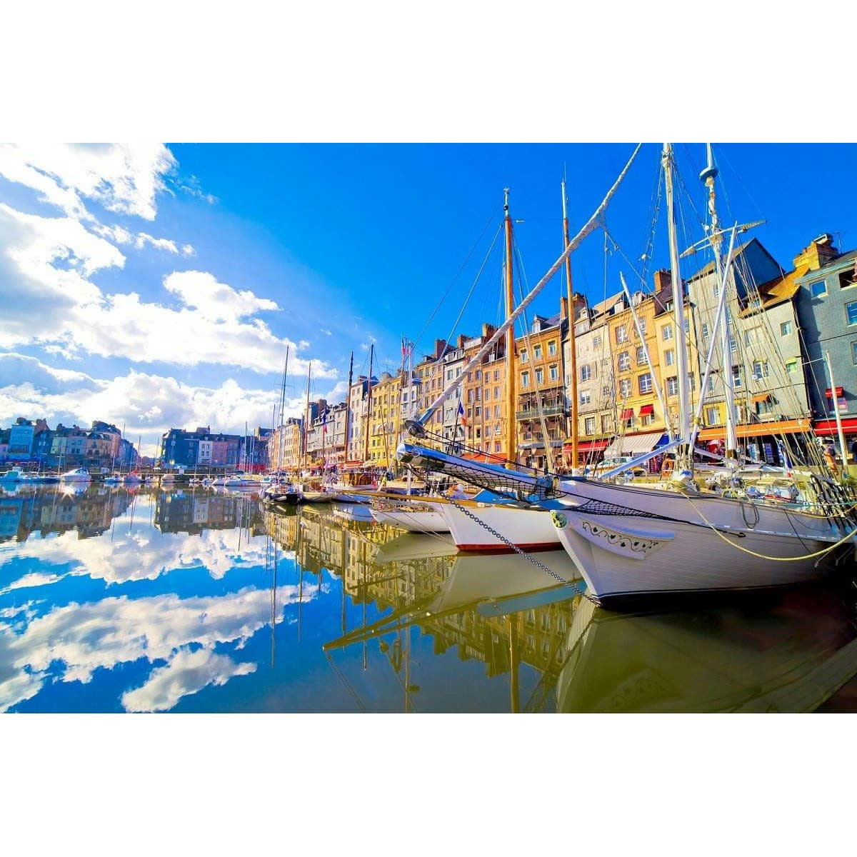 MER - Tableau sur toile port Honfleur 65x97 cm