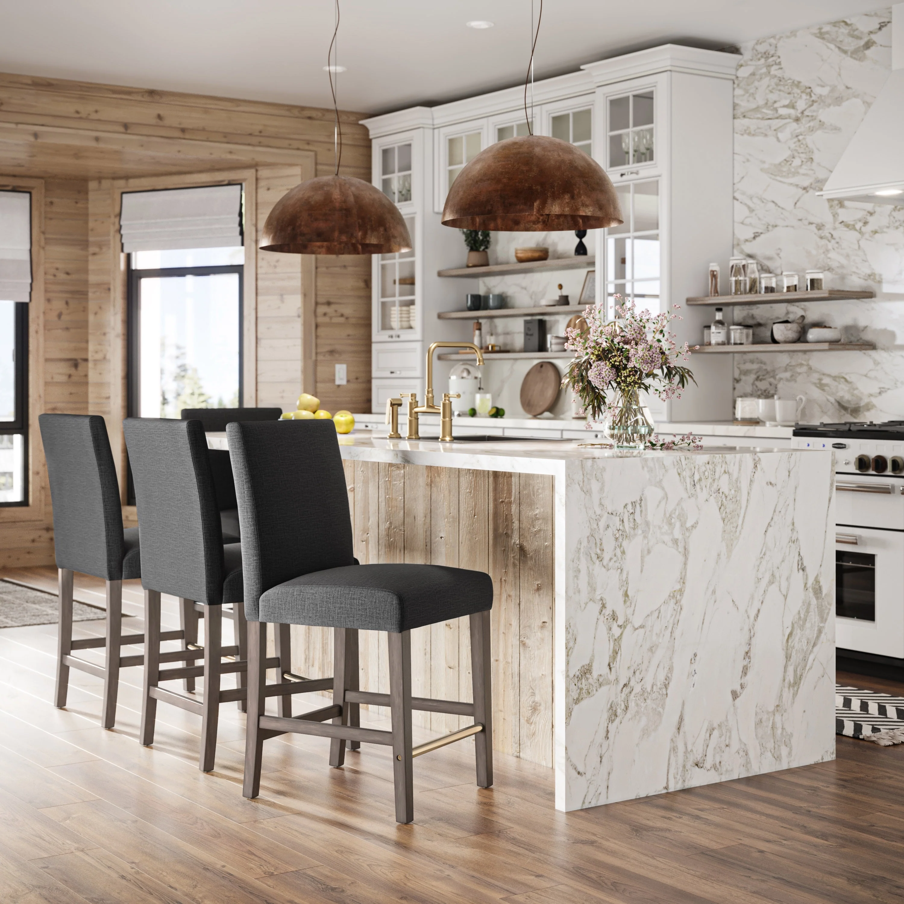 Laura Upholstered 25 Counter Height Bar Stool