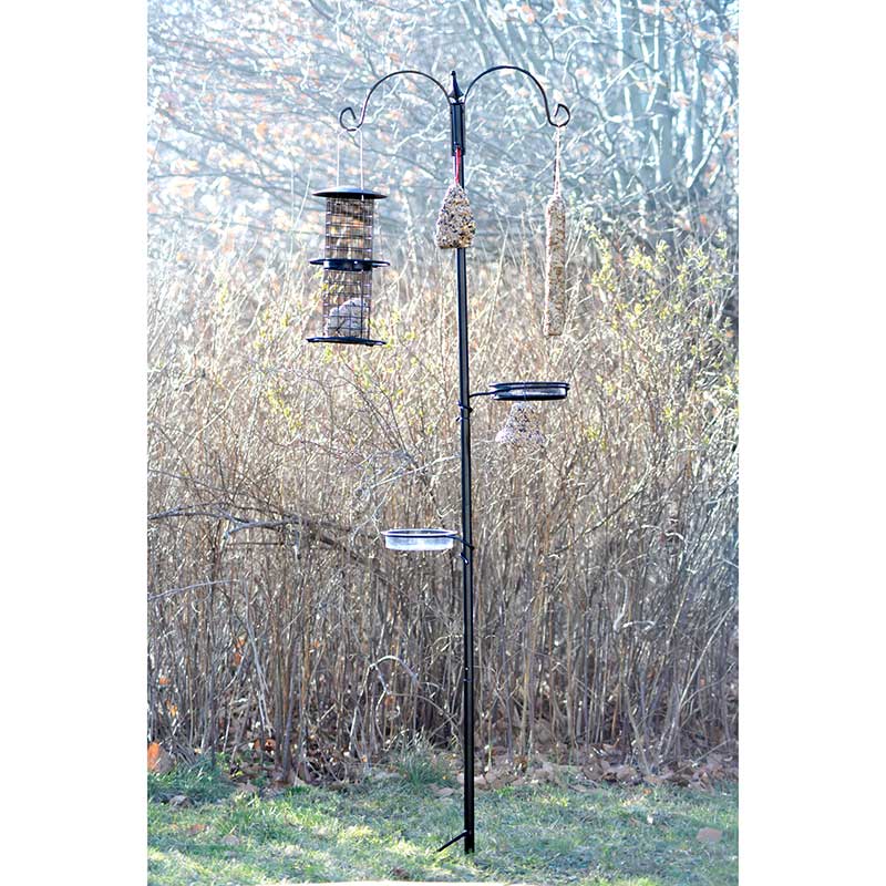 Fågelmatarstation svart 247 cm