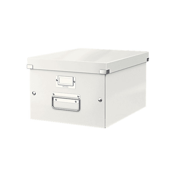 Boîte de rangement en carton Taille Moyenne A4  - Blanc