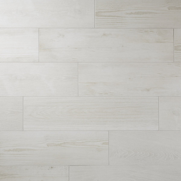 Carrelage extérieur Pinewood blanc 20 x 80 cm