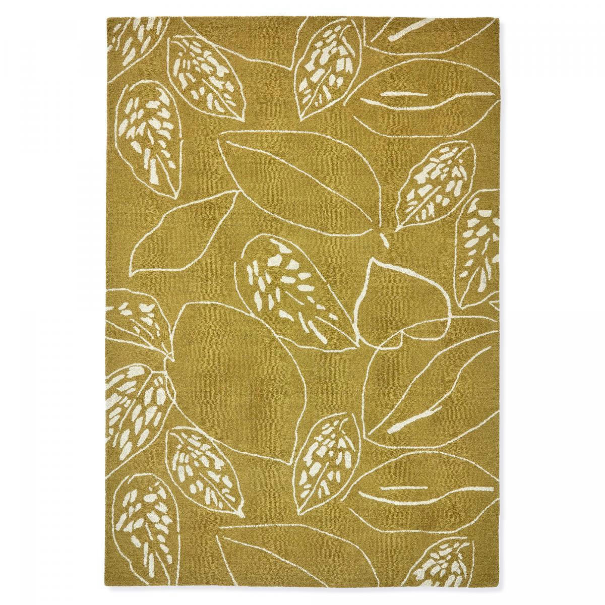 HEFOL - Tapis salon jaune 120x180