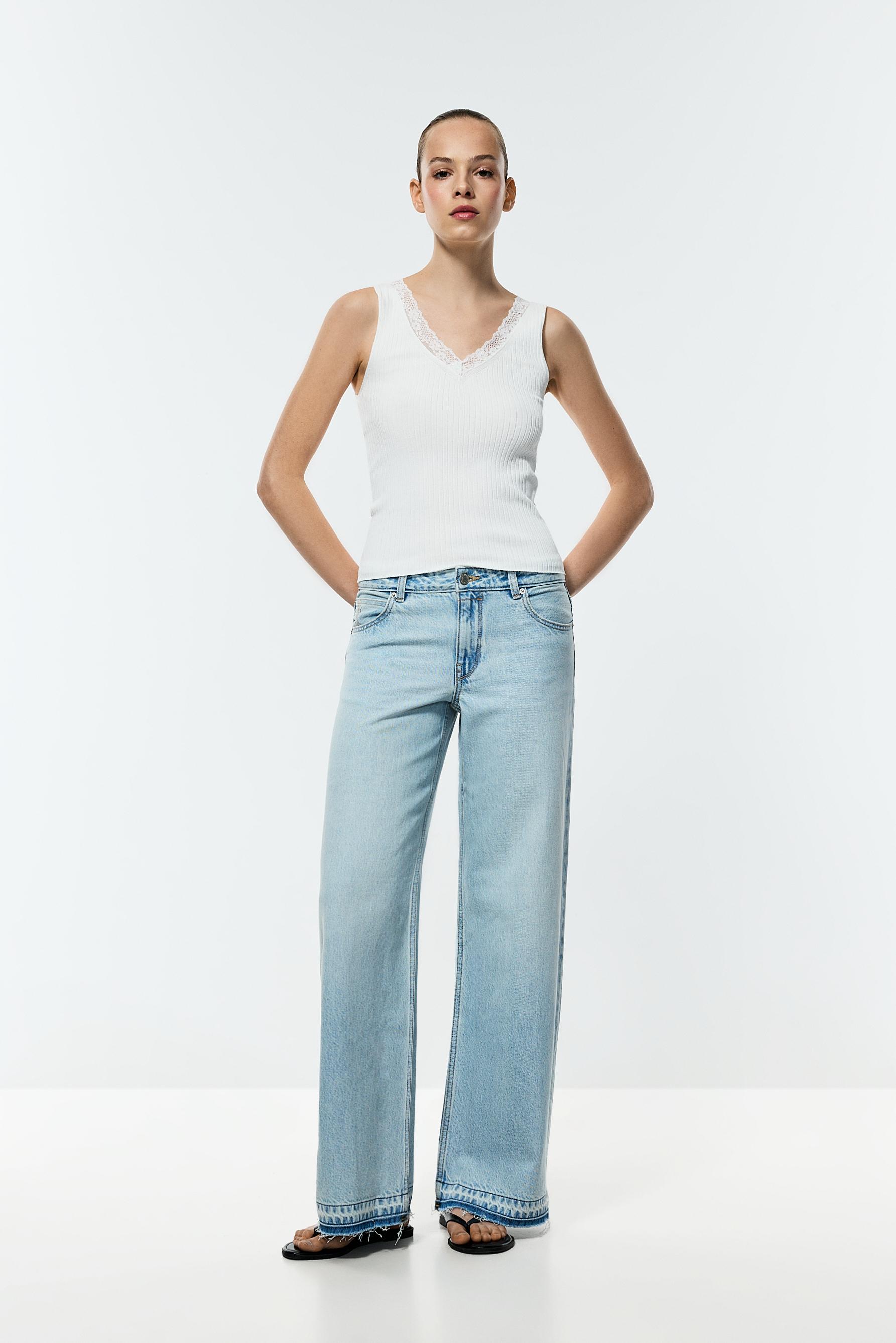 Top punto rib encaje