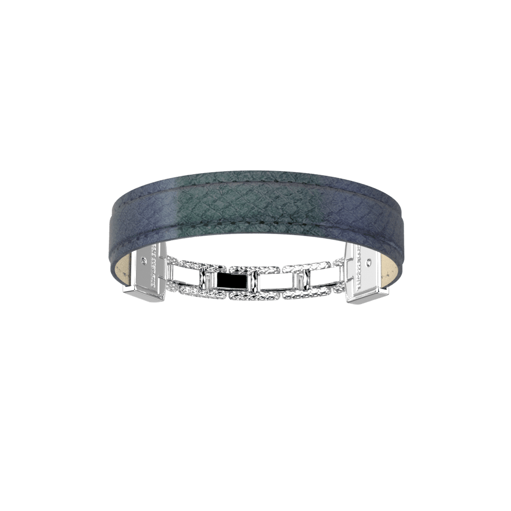 Bracelet Twist, écailles Pétrole
