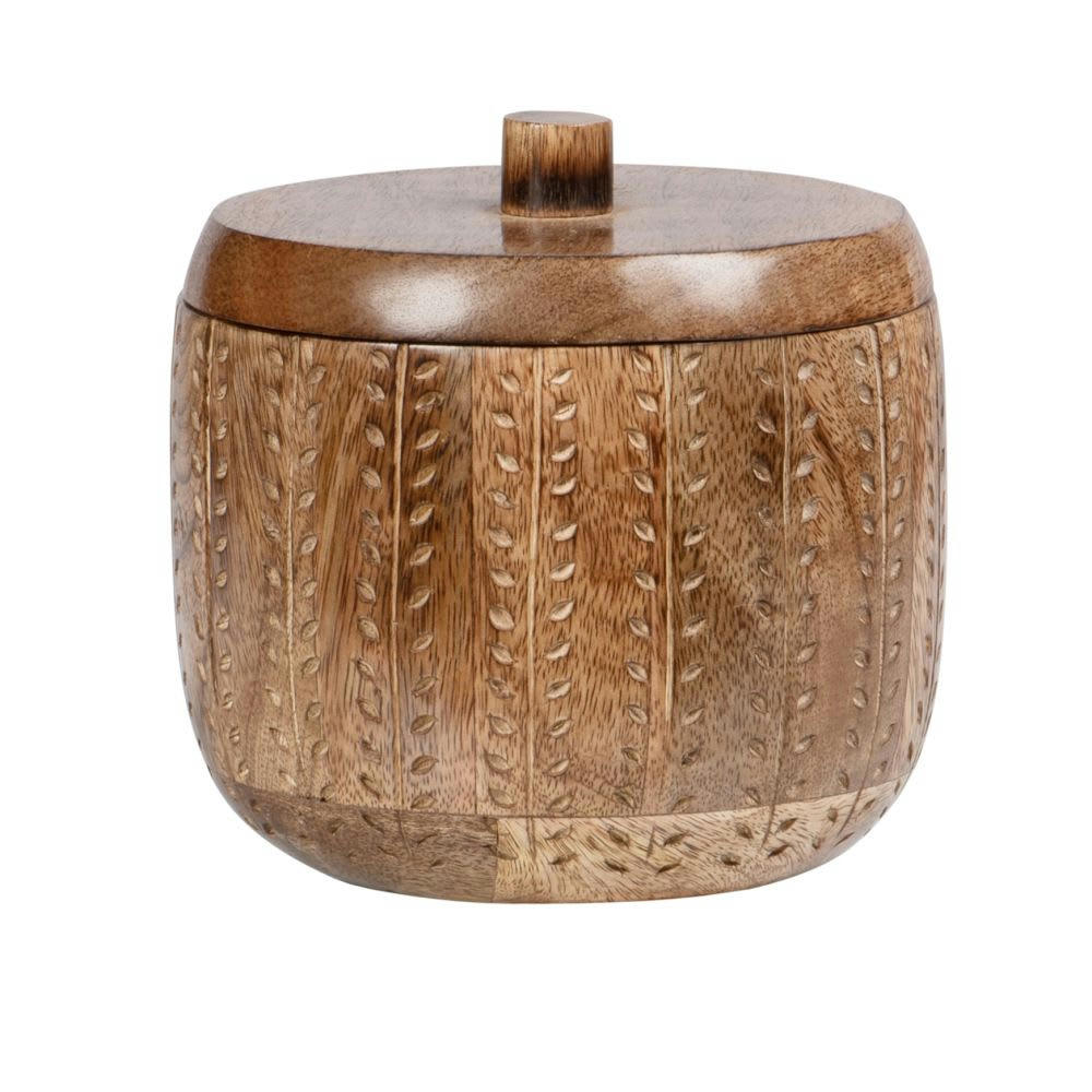 - Boîte en manguier gravé