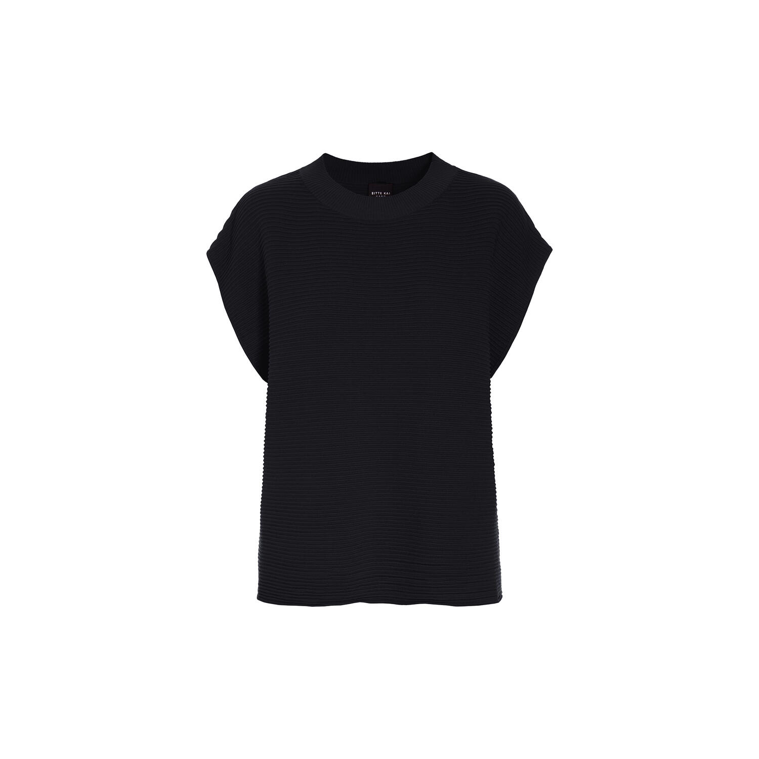 Saku bluse med bieser, black