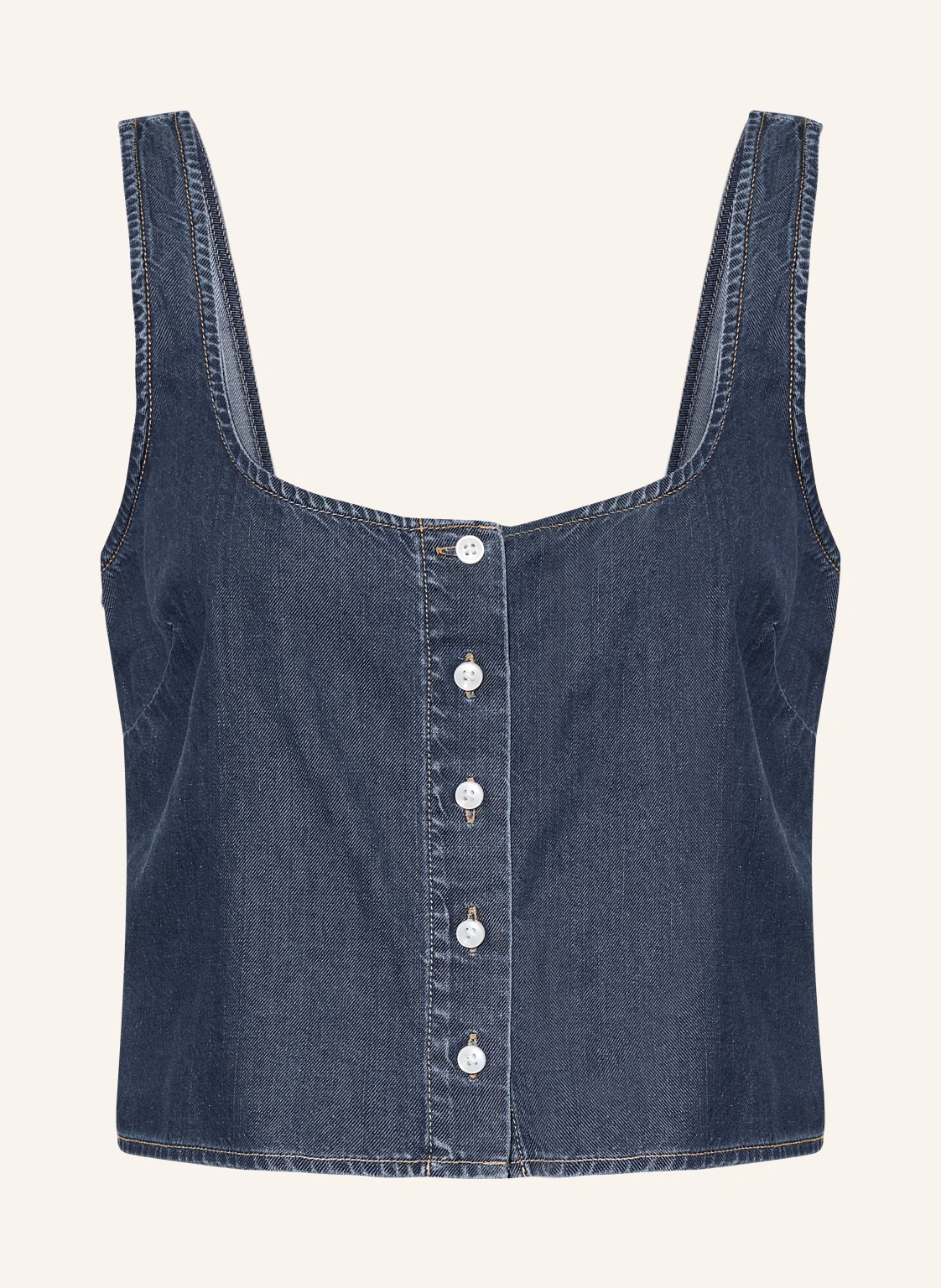 GOOD AMERICAN Blusentop in Jeansoptik