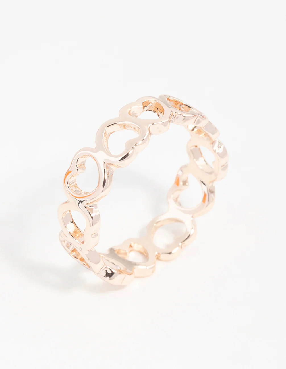 Rose Gold Heart Band Ring