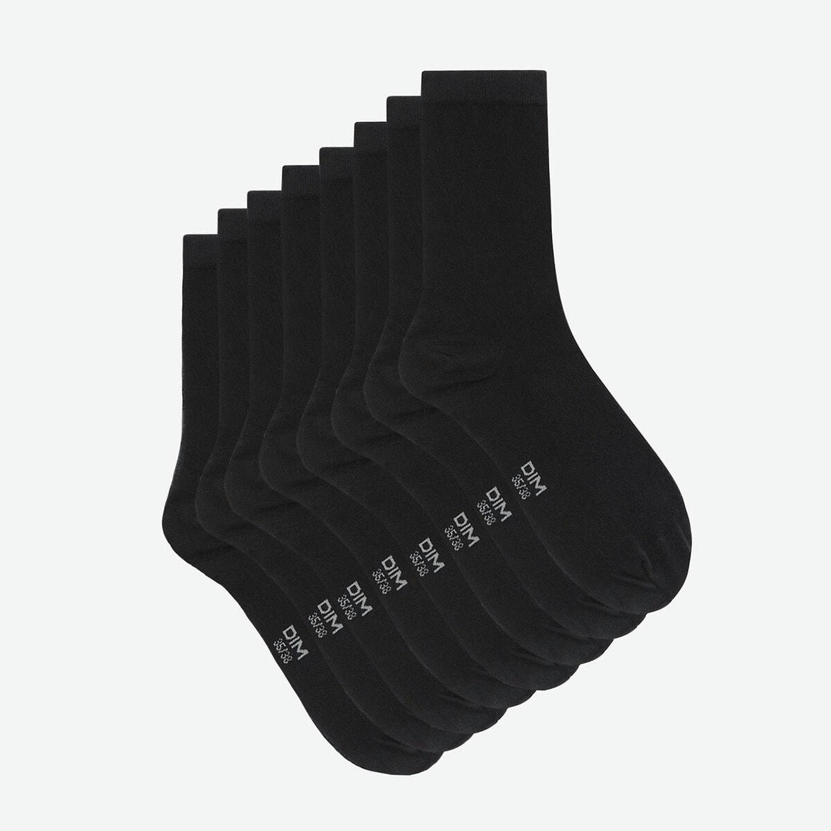 Lot de 4 paires de mi-chaussettes coton