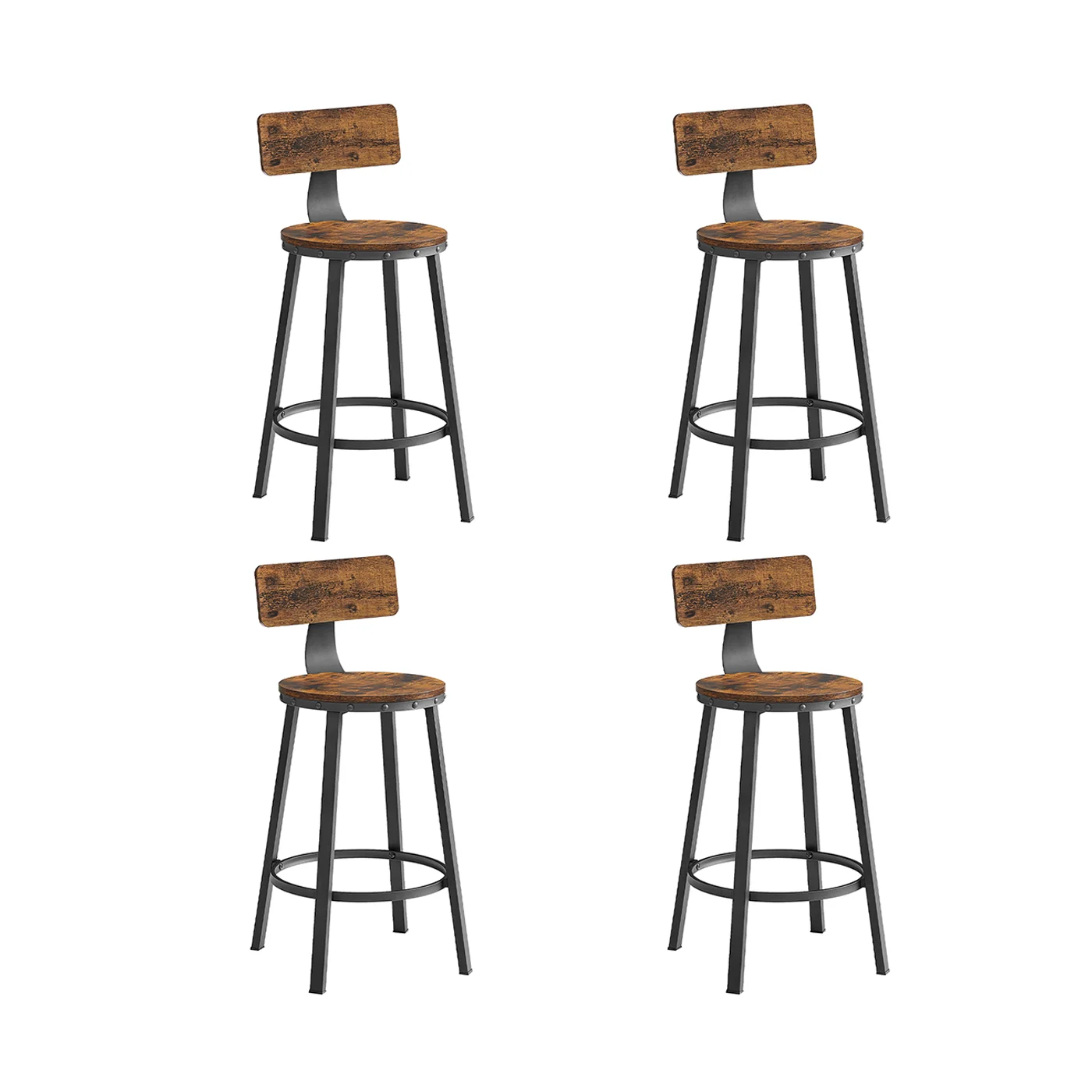 Lot de 2 chaises de bar industriel