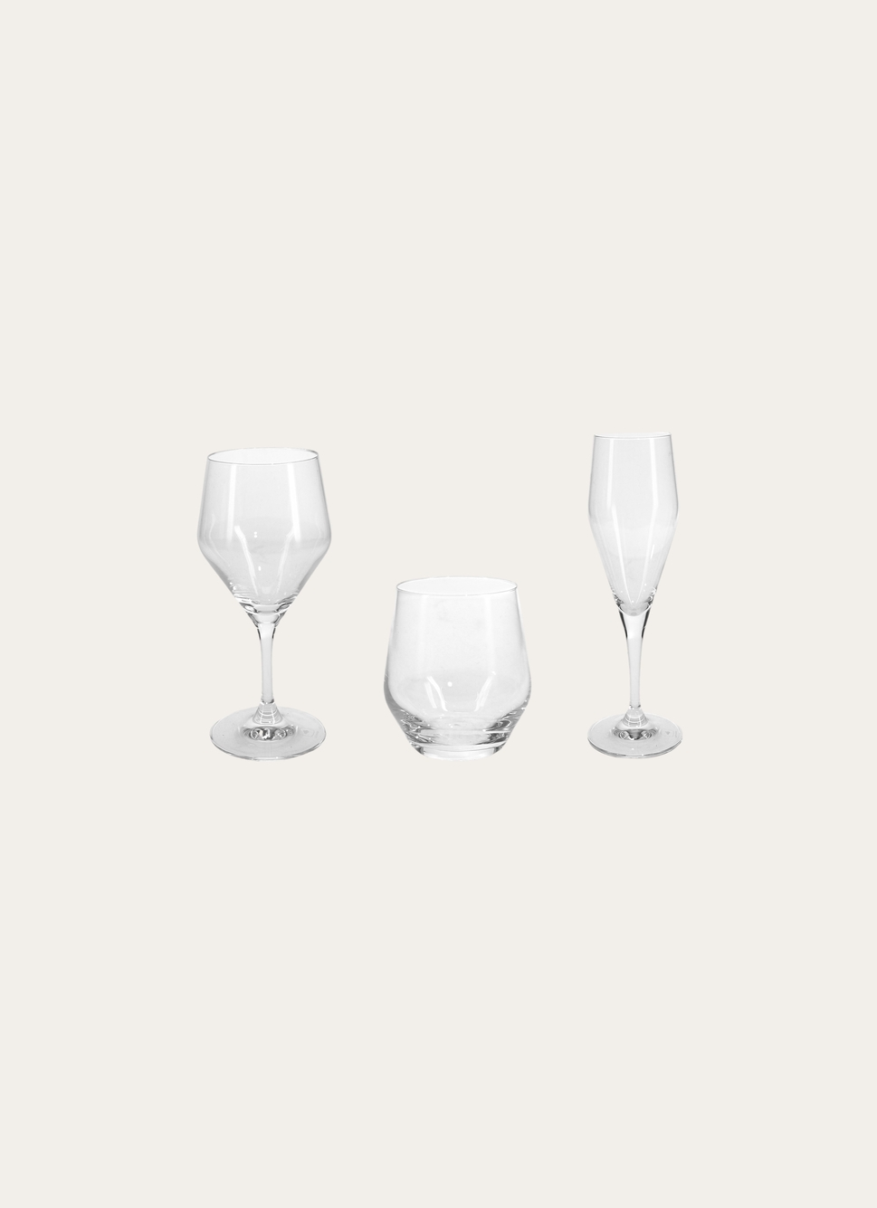 FLUTE EN CRISTALLIN TRANSPARENT