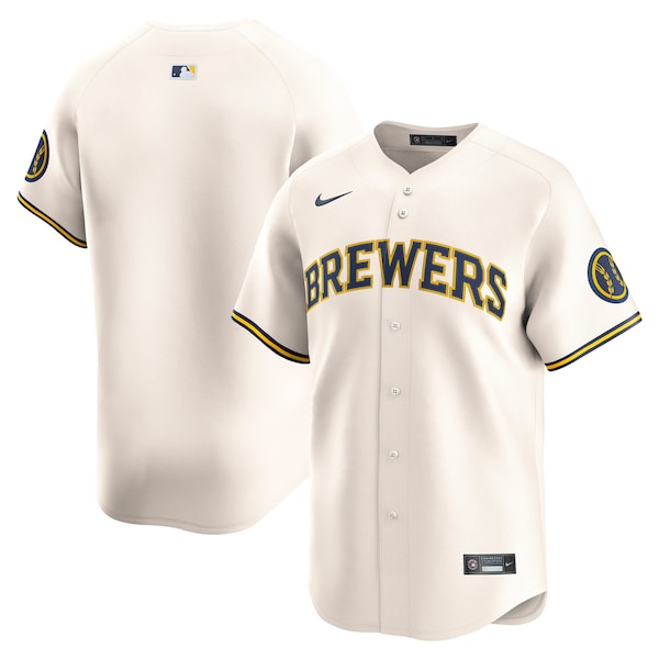 Milwaukee Brewers Nike Home Limited Jersey - Cream