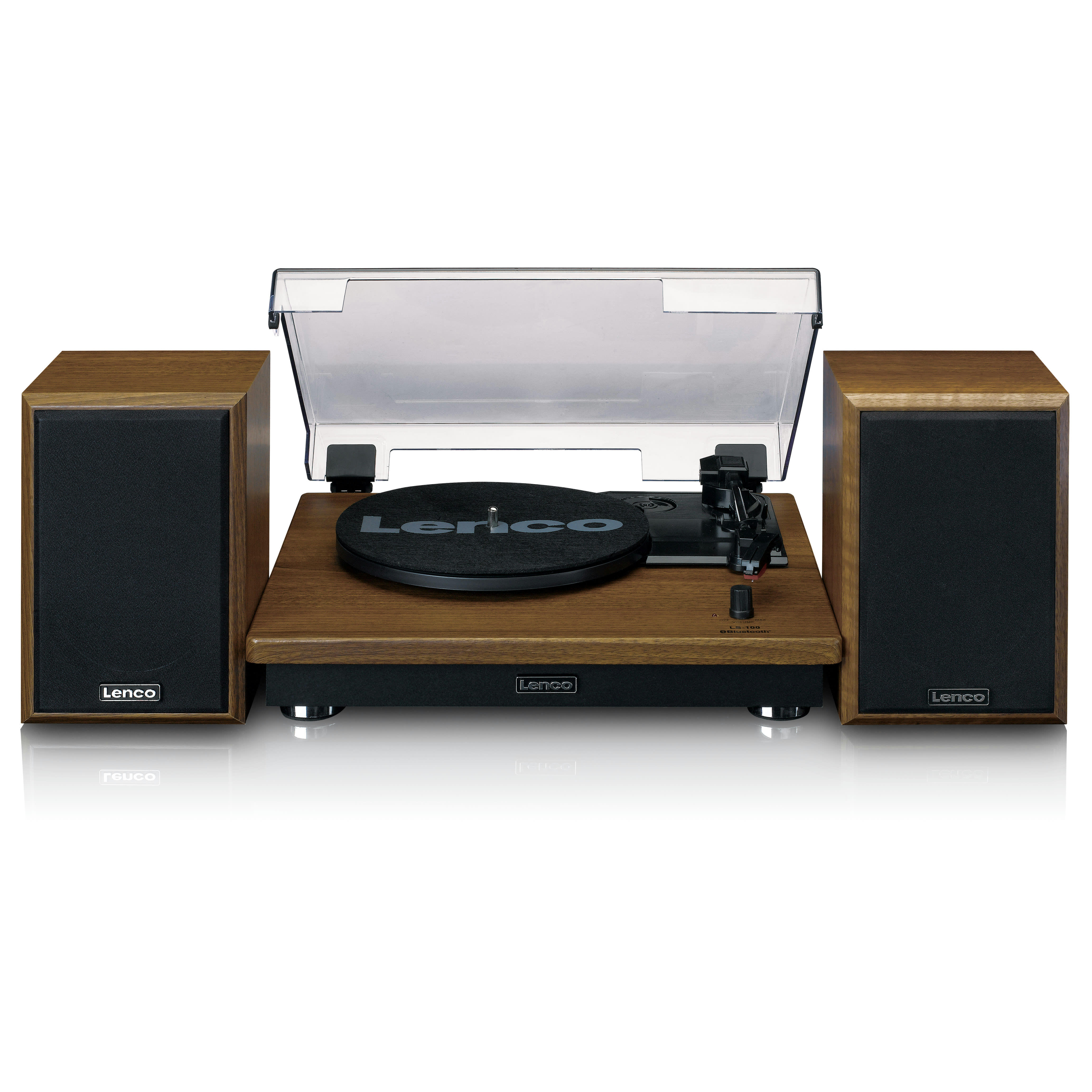 - Platine vinyle avec haut-parleurs external en bois