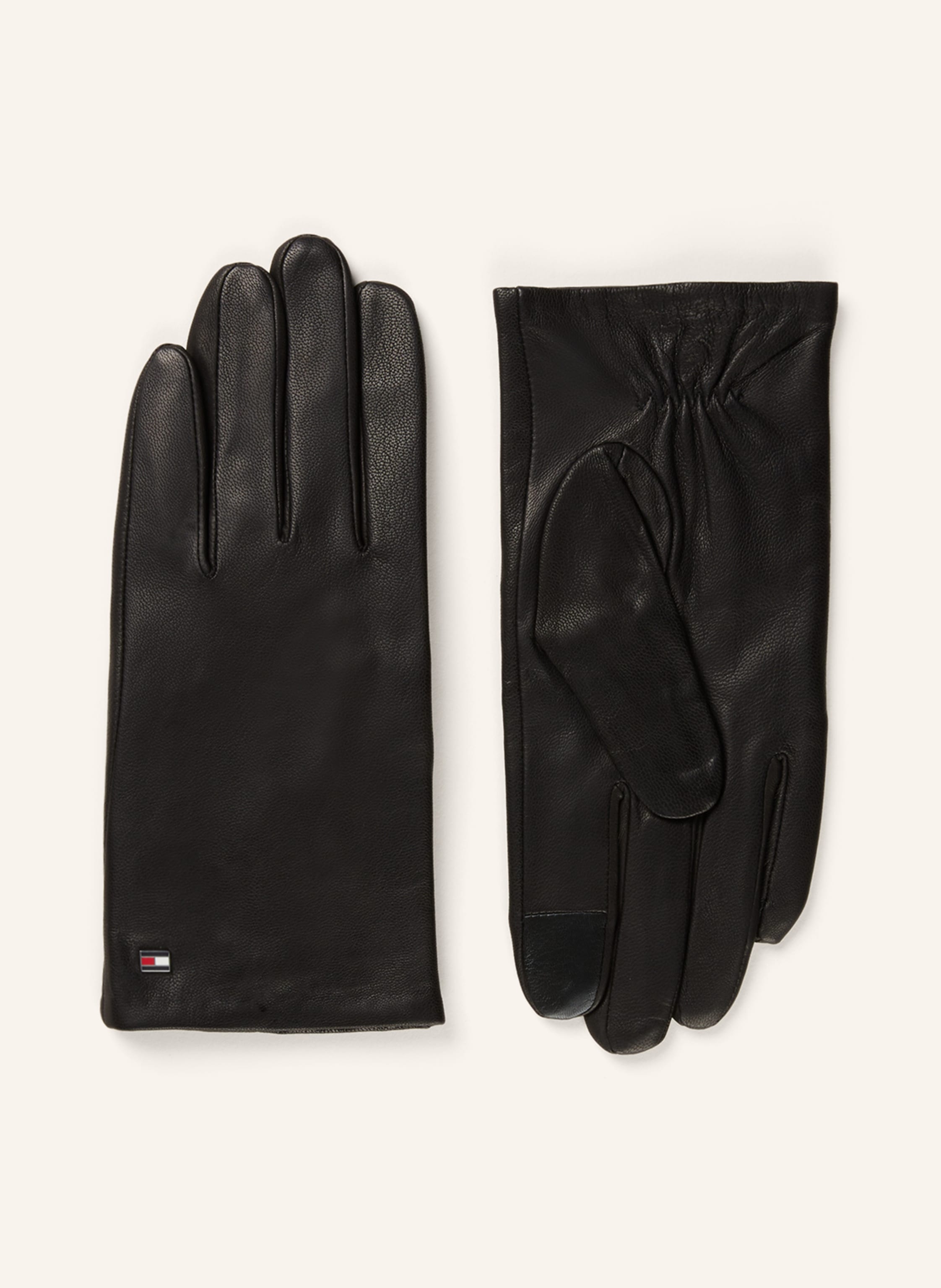 TOMMY HILFIGER Lederhandschuhe mit Touchscreen-Funktion