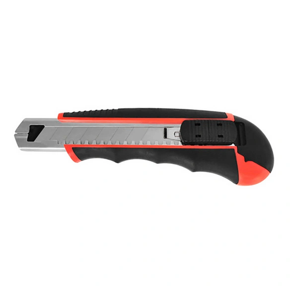 Cuttermesser, schwarz-rot, Polypropylen, Klingenlänge: 18 mm