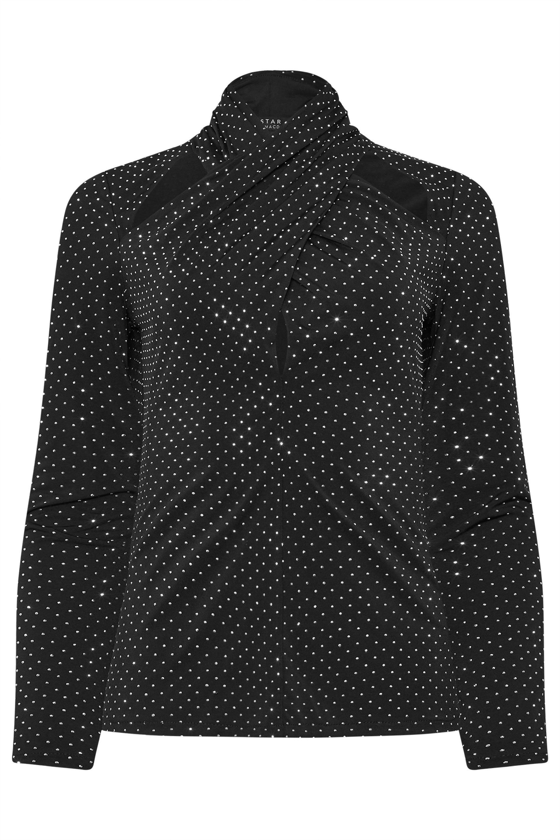 Star by Julien Macdonald Diamante Cut Out Wrap Top