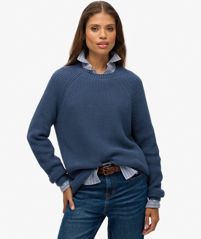 Relaxed Ribbed Knitted Jumper