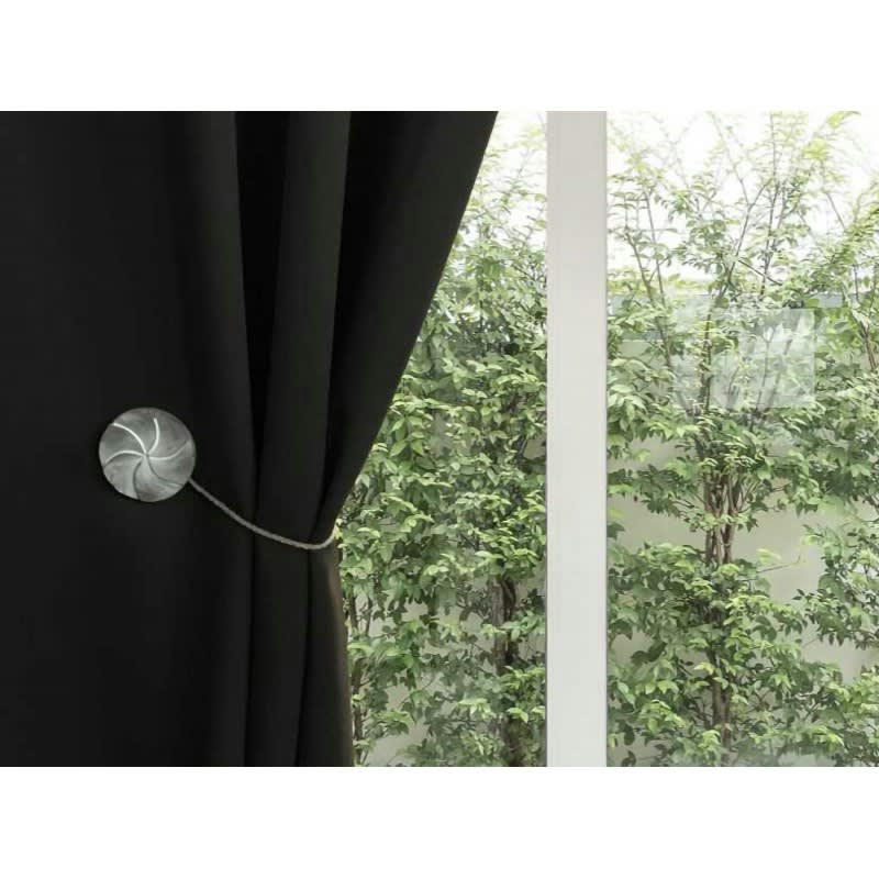 ROSA - - Embrasse rideaux aimantée bois Sans Perçages - Lin