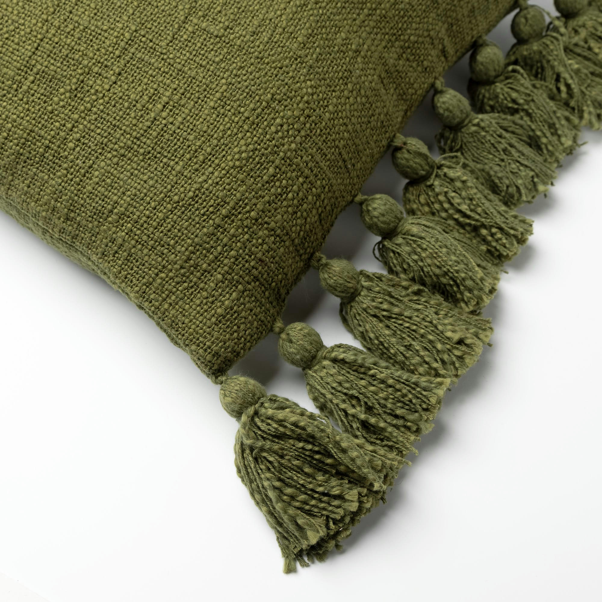 RUBY - Housse de coussin vert en coton-45x45 cm uni