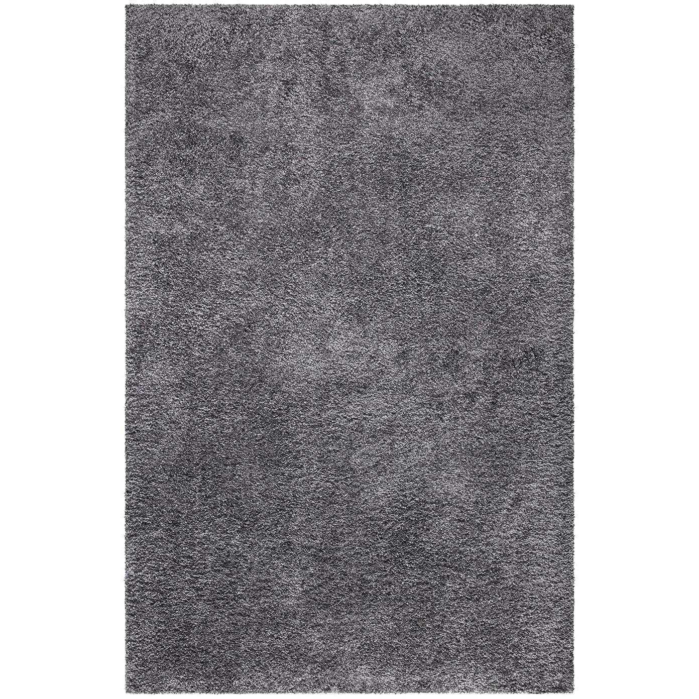 SOFTY - Tapis à poils longs SOFTY gris foncé 200x200cm
