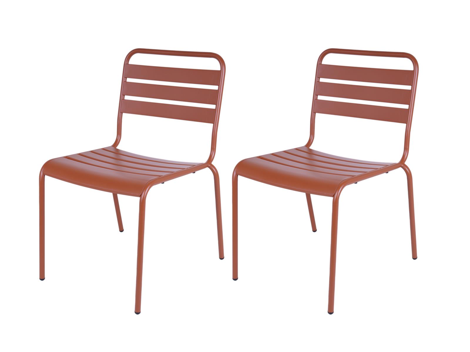 MaximaVida metalen tuinstoel Max roestbruin - doos per 2 stuks