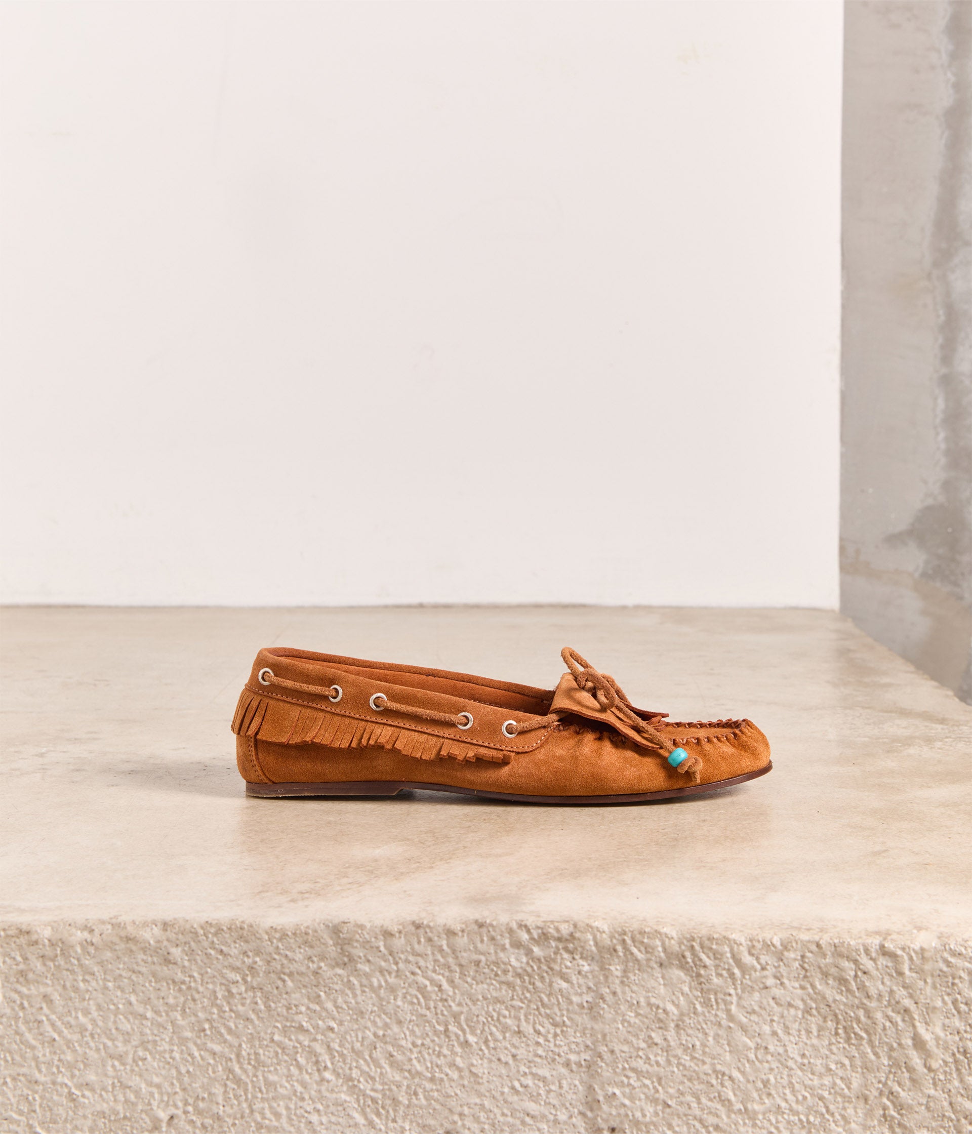 Mocassins velours marron Plume