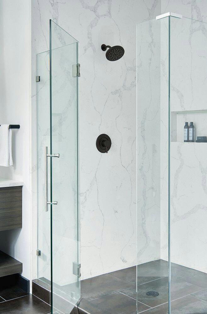 Moen Align Posi-Temp Pressure Balancing Modern Shower Trim Kit, Valve Required, Matte Black
