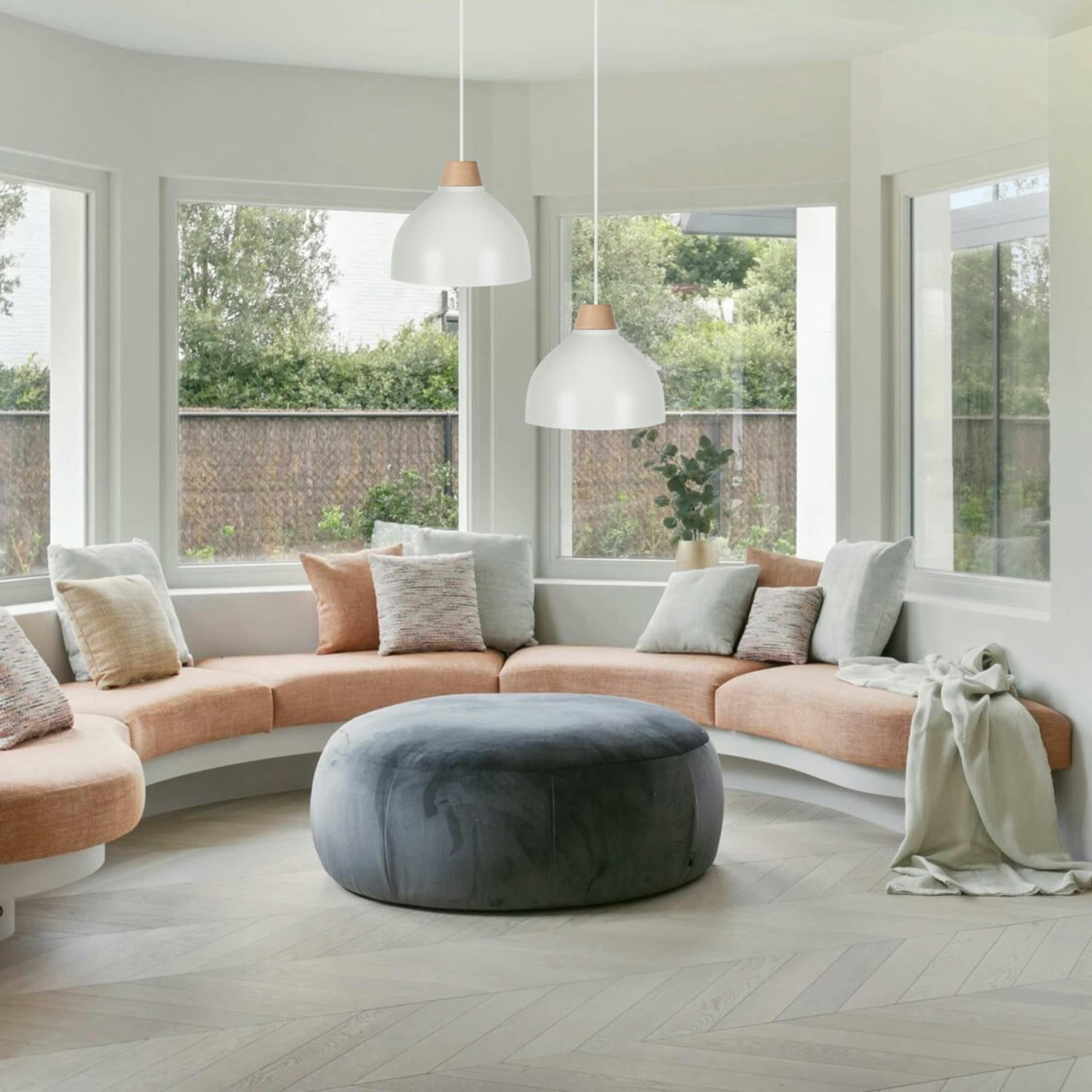 DIANE - Suspension métal blanc d'ivoire