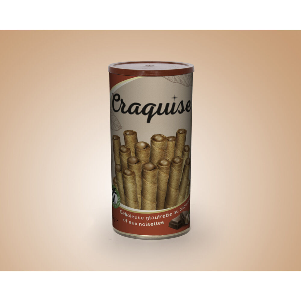 Gaufrette chocolat noisette Craquise sans huile de palme 135gr