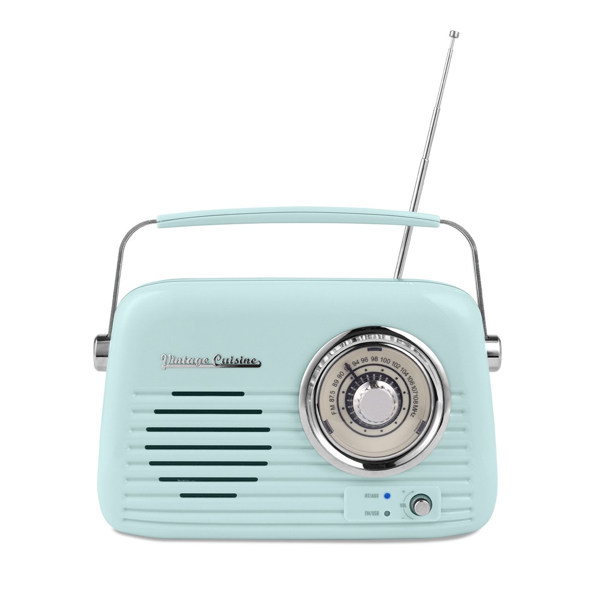 Rádio VINTAGE CUISINE menta com bluetooth