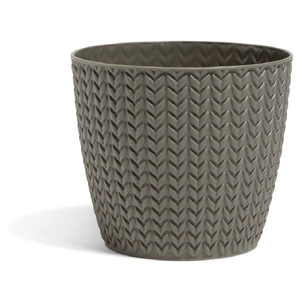 Cache pot chevron en plastique Ø 13cm
