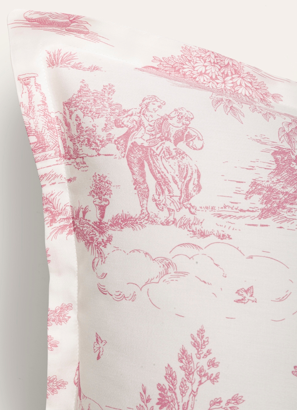 LOT DE 2 TAIES D'OREILLER SATIN DE COTON HÉLO?SE ROSE