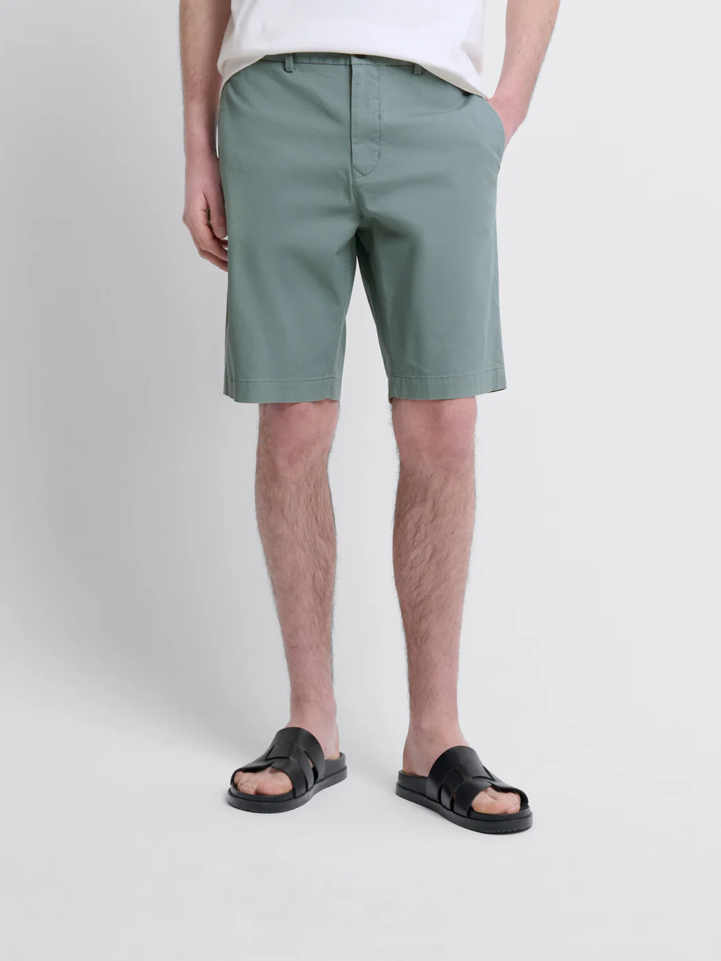 Bermuda slim taille semi-élastiquée