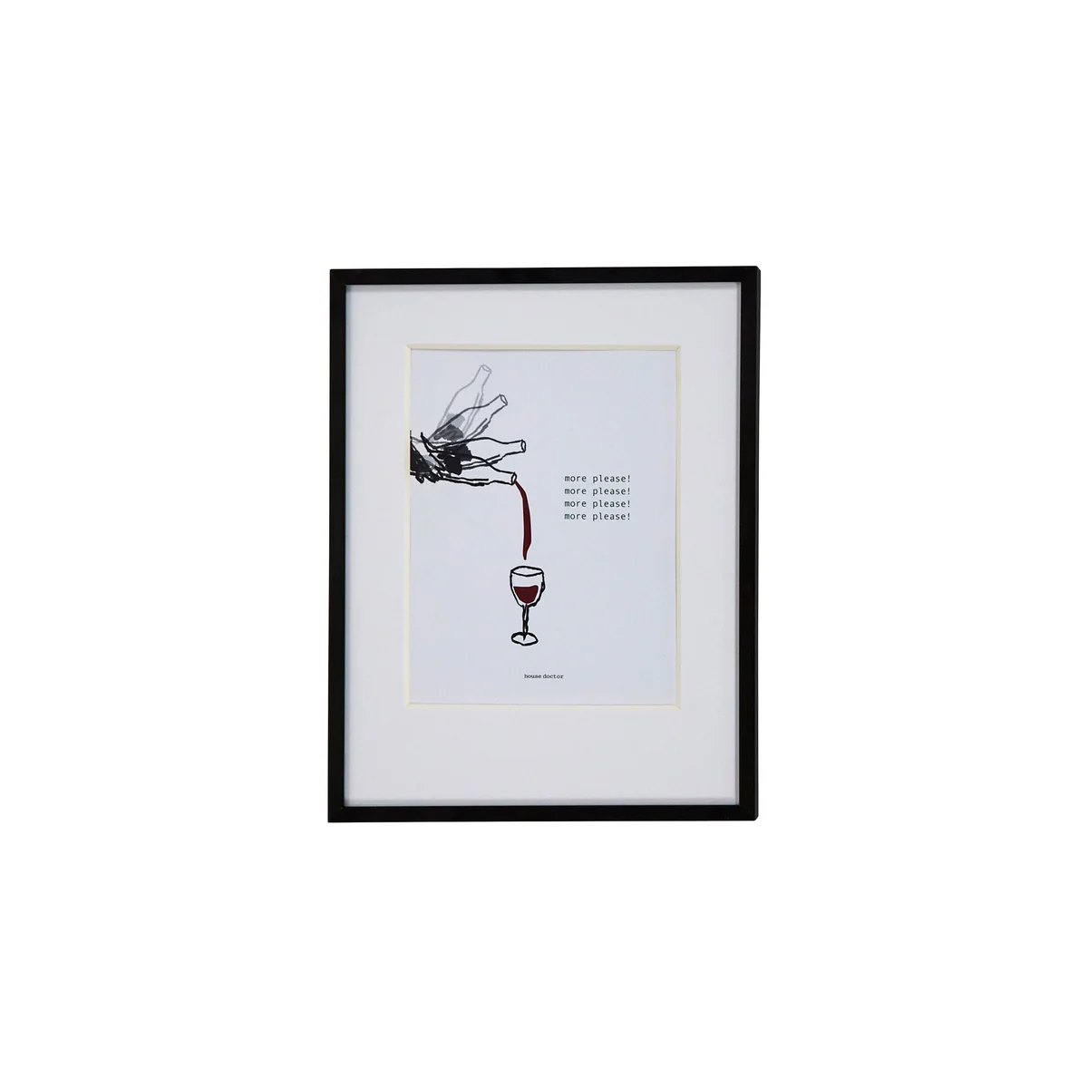 House Doctor - Wine Wandbild, 23 x 30 cm, bordeaux