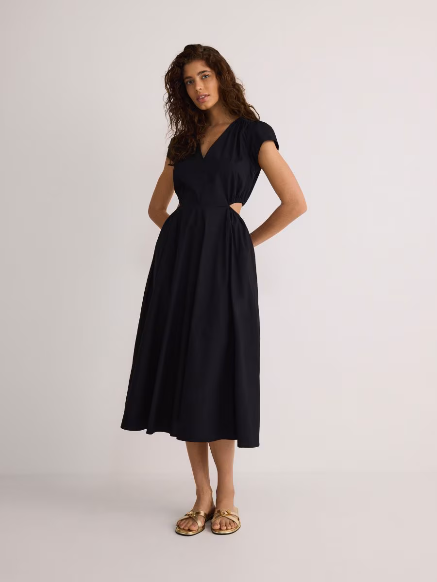 Midi Dress With Cut-Out Details