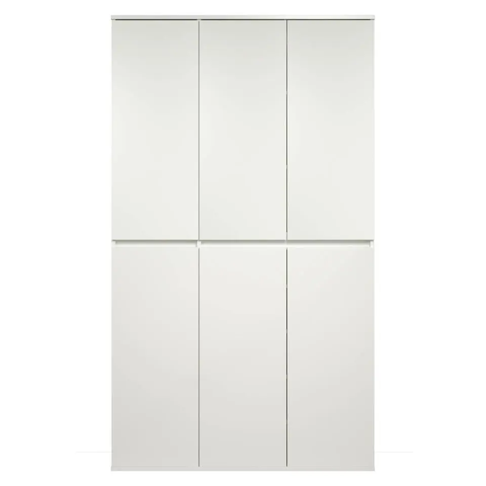 Hioshop Nevada kledingkast 6 deuren- wit