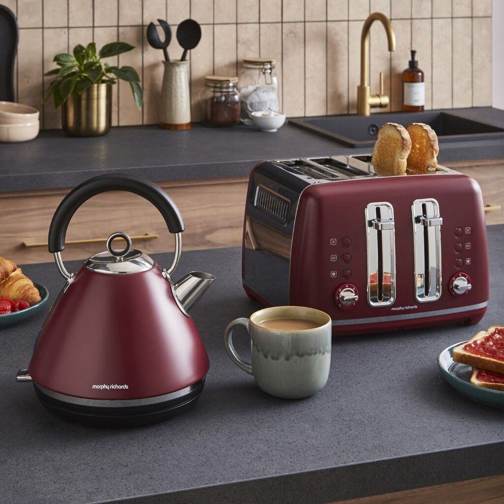 Morphy Richards Accents Rhubarb Kettle & Toaster Bundle