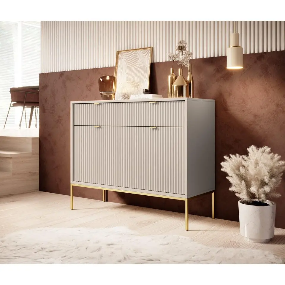 Meubella - Dressoir Navil 2 - Beige - 104 cm