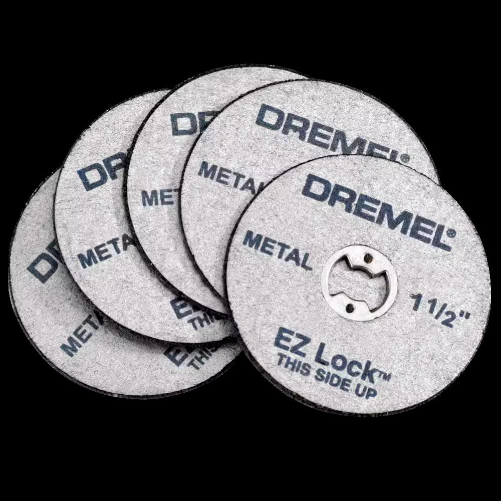 Dremel EZ456 EZ Lock Quick-Change Metal Cut-Off Wheels For Rotary Tool, 1-1/2-in, 5-pk