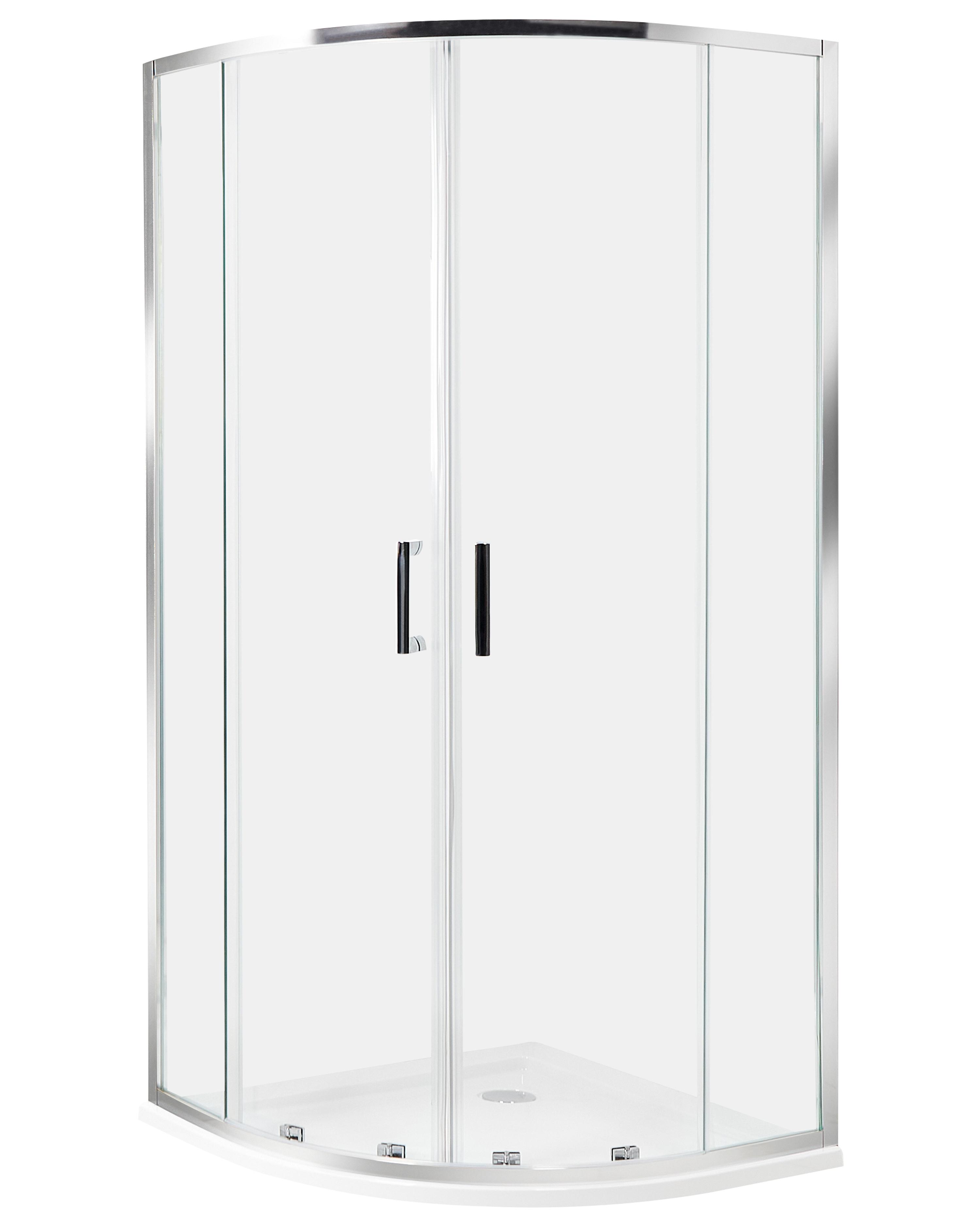 Shower Enclosure JUKATAN 800 x 800 x 1850 mm Silver